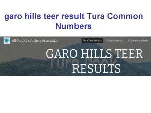 all garo hills archery association tura teer result|Today.
